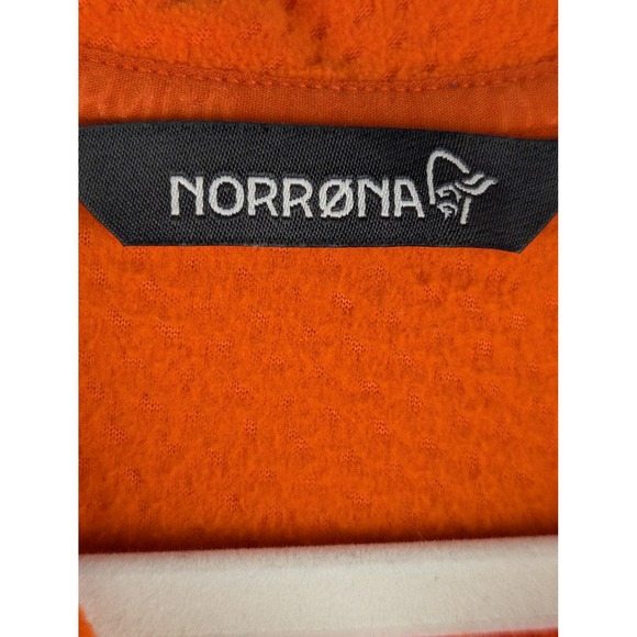 Norrona Lofoten Warm1 Orange Fleece Jacket Womens M Full Zip Running Hiking - Picture 6 of 11